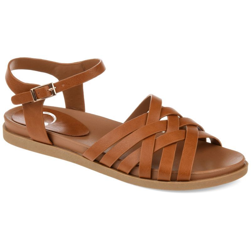 Journee Collection Womens Kimmie Ankle Strap Flat Sandals | Target