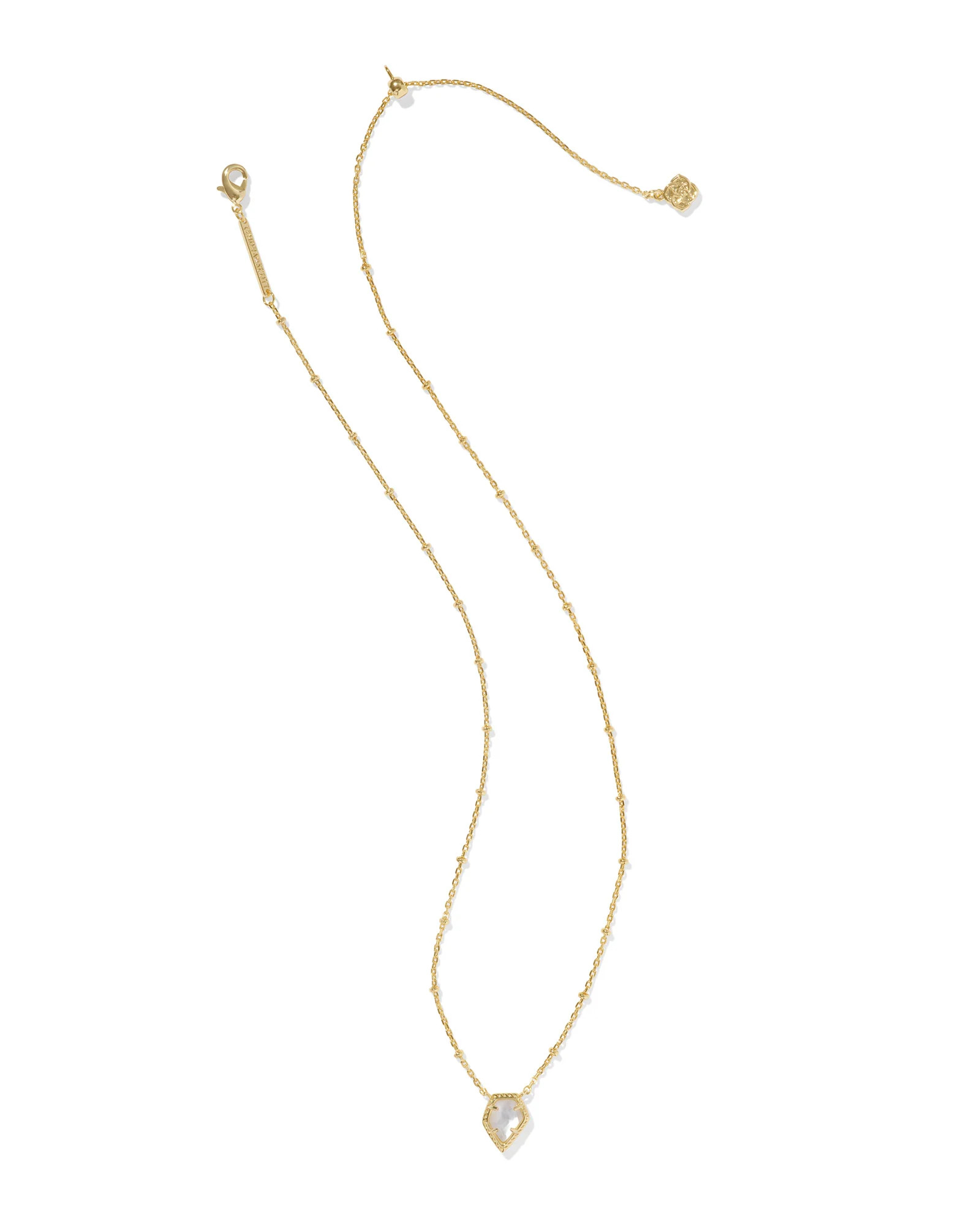 Framed Gold Tess Satellite Short Pendant Necklace in Ivory Mother-of-Pearl | Kendra Scott | Kendra Scott