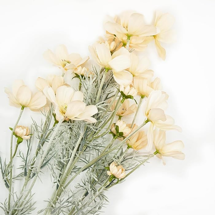 Artificial Flowers Fake Cosmos Flowers, 2 Bunches Wedding Bouquets Artificial Cosmos Flowers Bulk... | Amazon (US)