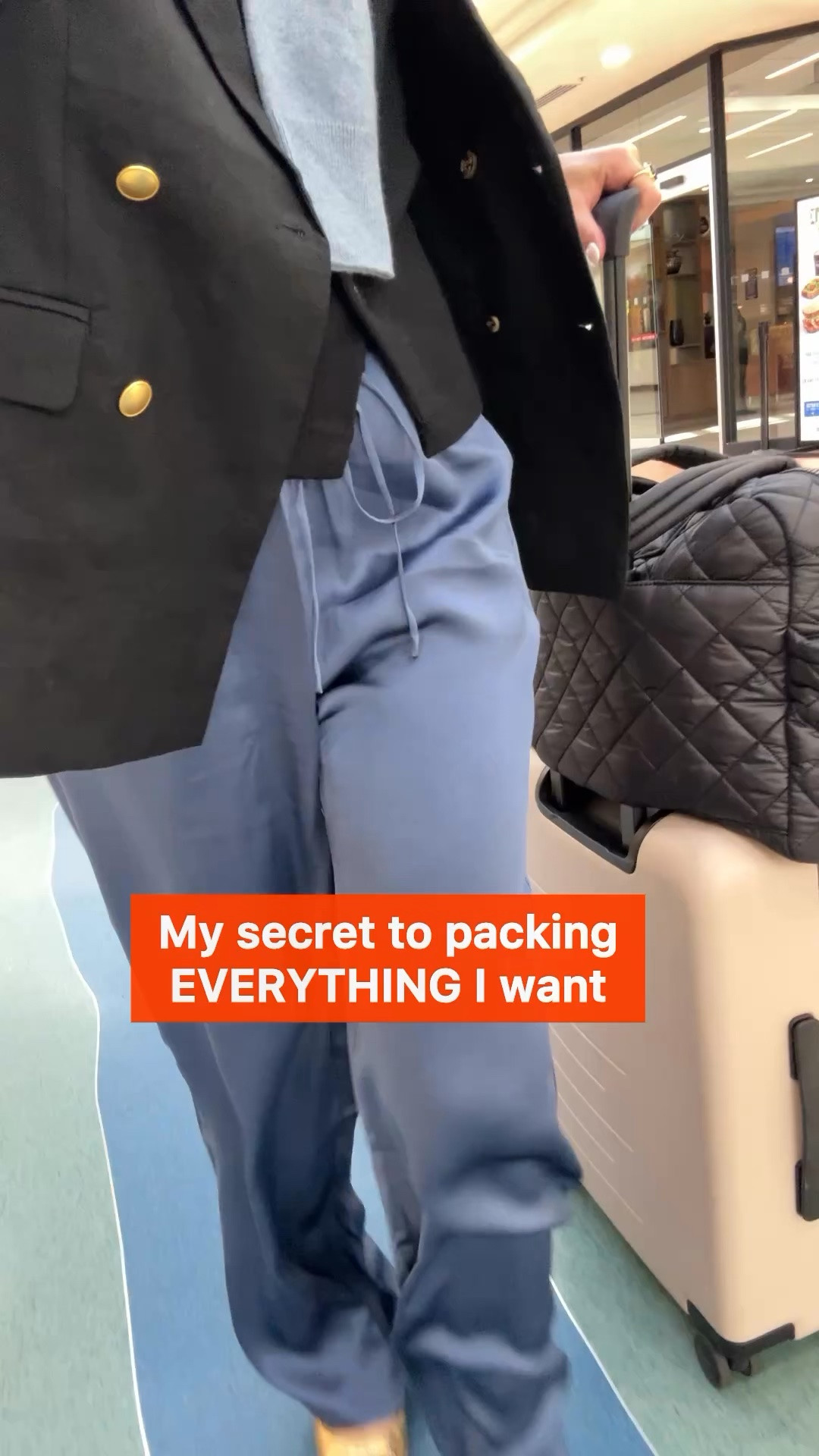 Love this @Quince  carryon and tote with trolley strap. 

Promo code CLOSETCHOREO15 is now active @Paige