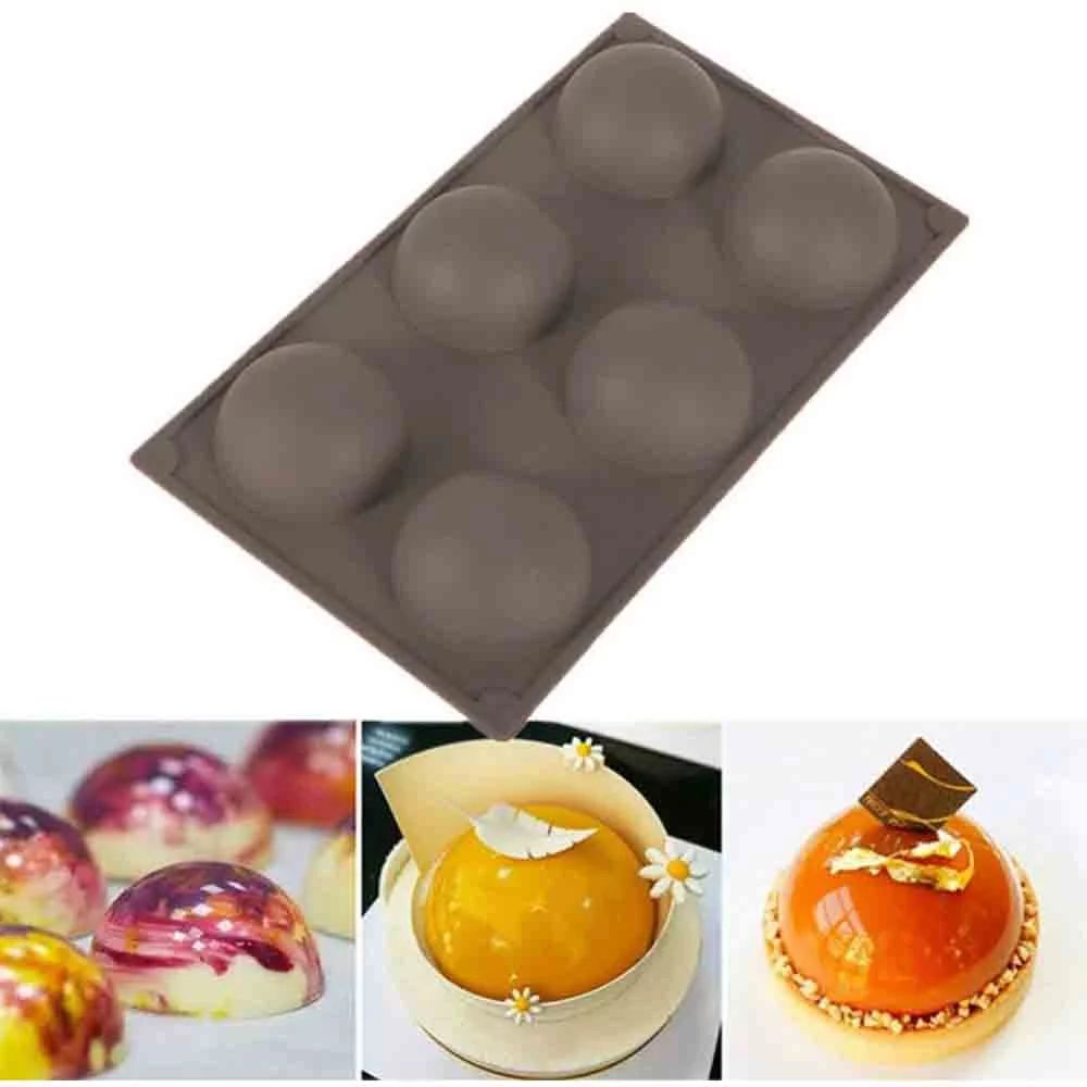 6 Cavities Half Sphere Chocolate Silicone Mold TrayChocolate Desserts, Ice Cream Bombes, Cakes, S... | Walmart (US)