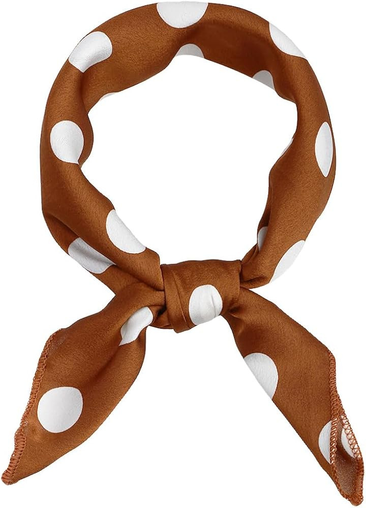 Allegra K 50cm 1950s Vintage Retro Polka Dots Square Scarf Head Neck Scarves Kerchief Neckerchief | Amazon (US)