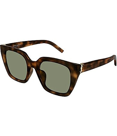 Yves Saint Laurent Women's Monogram Hinge 51mm Havana Cat Eye Sunglasses - Shiny Medium Havana | Dillard's