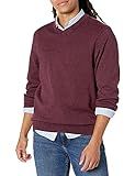 Amazon Essentials Men's V-Neck Sweater, Burgundy Marled X-Large | Amazon (US)