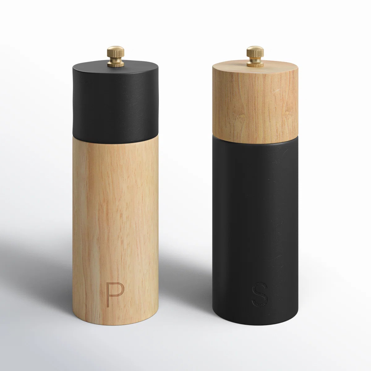 Pacey Two-Tone Rubber Salt and Pepper Shaker Set | Wayfair North America