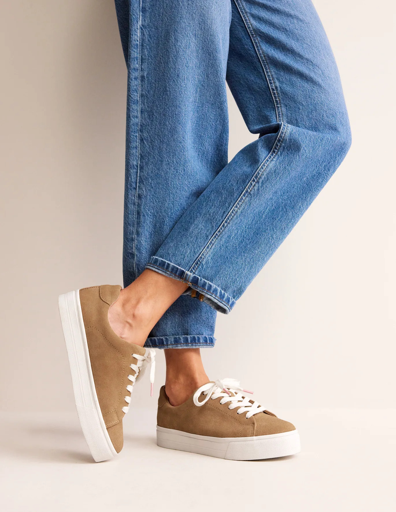 Leather Flatform Sneakers | Boden (US)