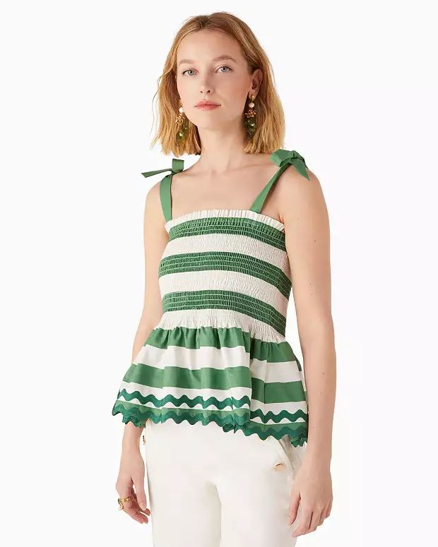 Beach Time Stripe Smocked Top | Kate Spade Outlet