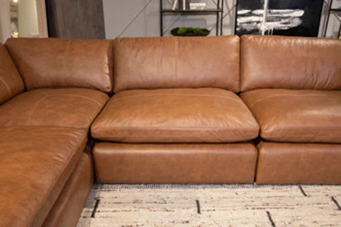 Candida 41" Wide Genuine Leather Symmetrical Modular Seating Component | Wayfair North America