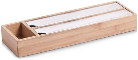 Zeller 25315 Storage Box for Tin Foil / Cling Film with Cutter L 39.5 x W 13 x H 5.4 cm Bamboo / ... | Amazon (UK)