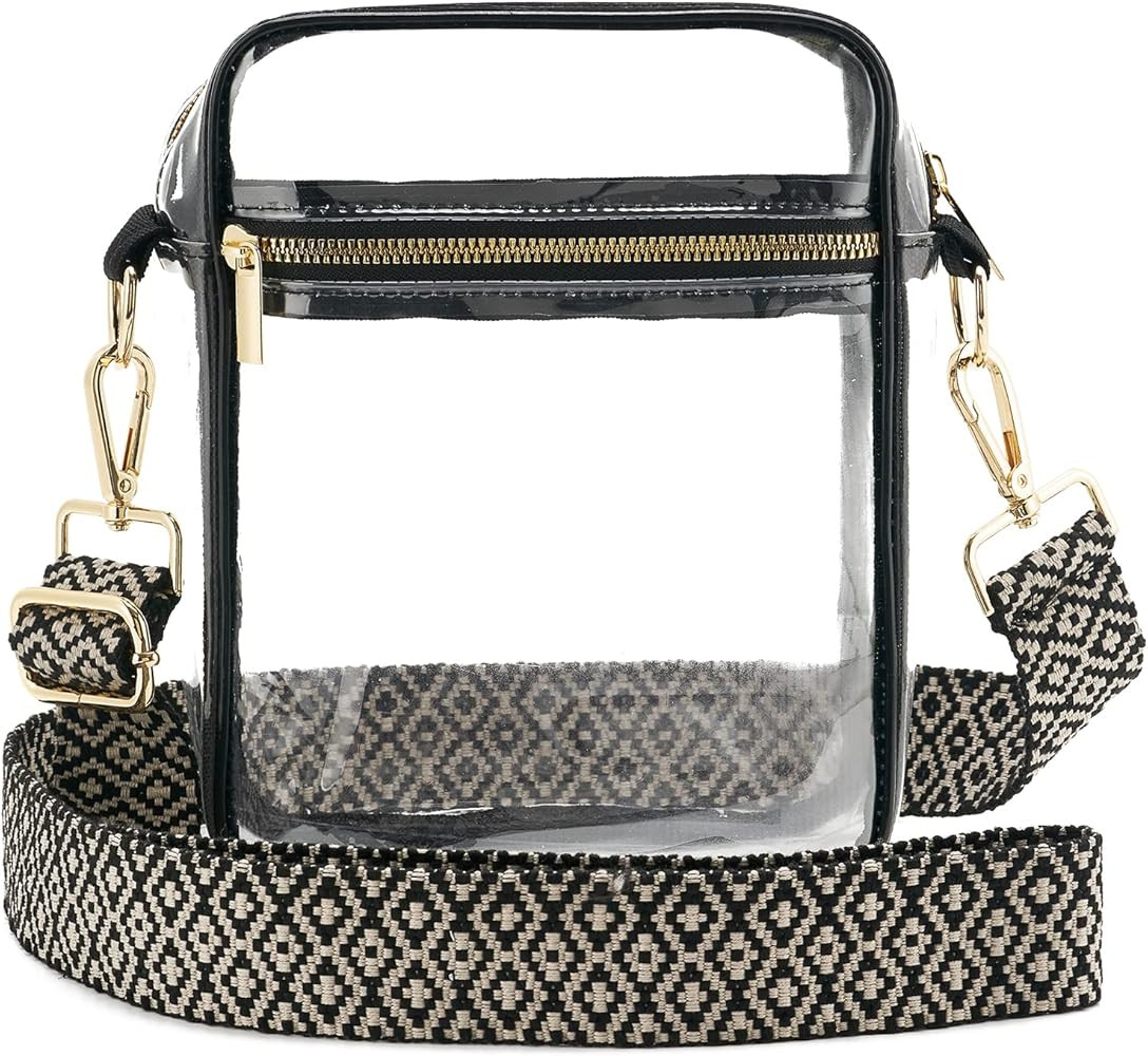WEIMZC Clear Crossbody Bag Stadium Approved,Adjustable Shoulder Strap Clear Crossbody Purse for C... | Amazon (US)
