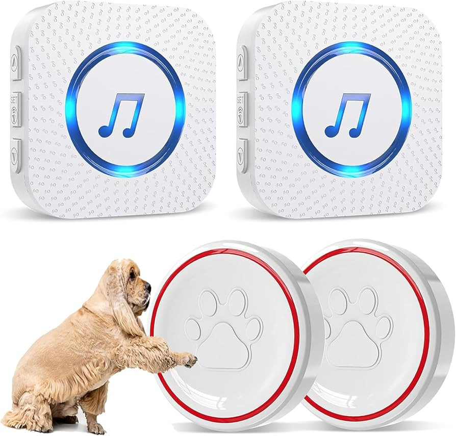 ChunHee Smart Dog Door Bell Wireless Puppy DoorBell for Potty Training, Dog Bells to go Outside,B... | Amazon (US)