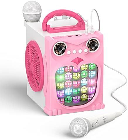EARISE K25P Kids Karaoke Machine for Girls Boys, Karaoke Speaker with 2 Microphones, Karaoke Toy wit | Amazon (US)