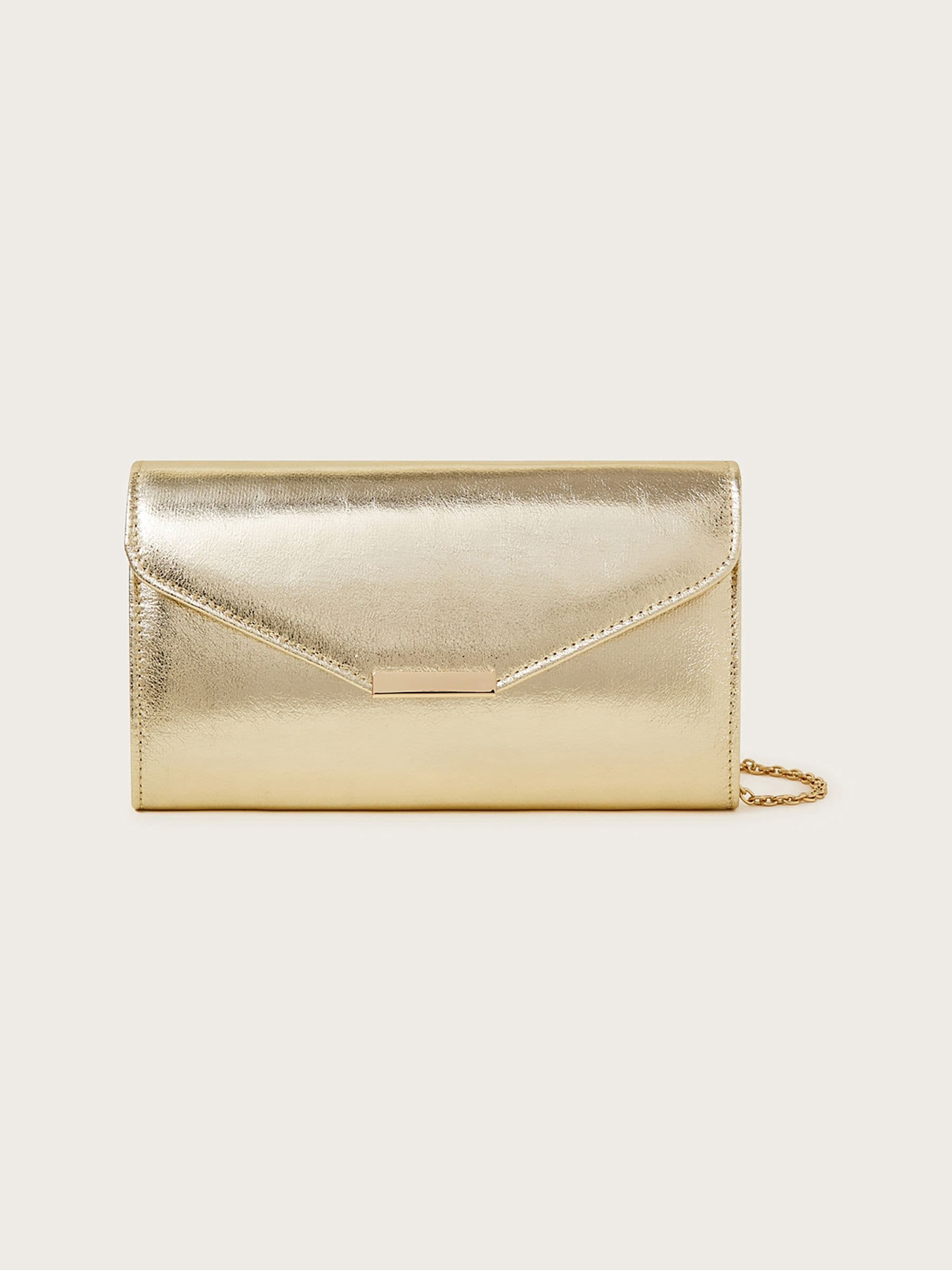 Monsoon Monsoon Gold Clutch Bag | Next US