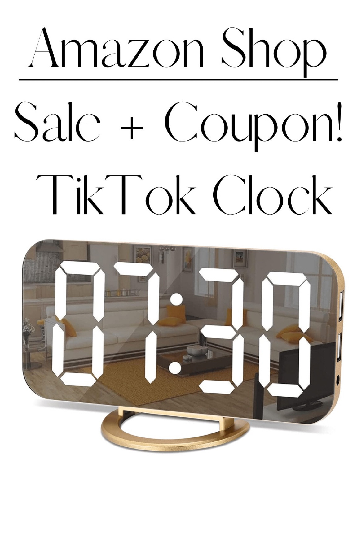 Amazon shop
Under $20
Sale find 
TikTok famous clock 
Alarm clock 
Glass/mirror alarm clock 

#LTKhome #LTKunder50 #LTKsalealert