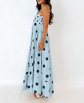Women Boho Floral Maxi Dress Spaghetti Strap Smocked Back Flowy Dress Sleeveless Aline Long Sundr... | Amazon (US)