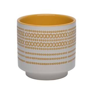 5" Yellow Pattern Round Ceramic Pot by Ashland® | Michaels Stores