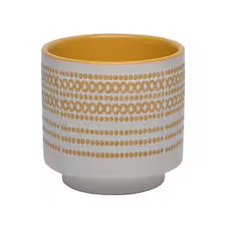 5" Yellow Pattern Round Ceramic Pot by Ashland® | Michaels Stores