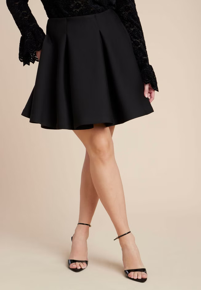 Flouncy Pleated Mini Skirt | Eloquii