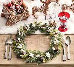 White Berry Pinecone Charger - Set of 4 | Pottery Barn (US)