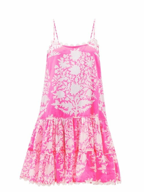 Juliet Dunn - Palladio Floral-print Cotton Dress - Womens - Pink Print | Matches (US)