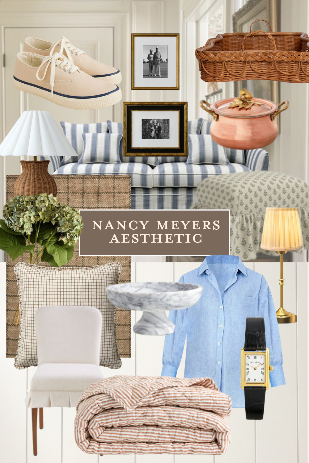 The Nancy Meyers Aesthetic - it's all about embracing cozy, well-worn, and imperfect 🤎 Those qualities that make a beautiful home feel welcoming and inviting. Rounded up a bunch of products for you if you're looking to bring the Nancy Meyers look into your home or wardrobe! 

 

#LTKStyleTip #LTKHome #LTKSeasonal