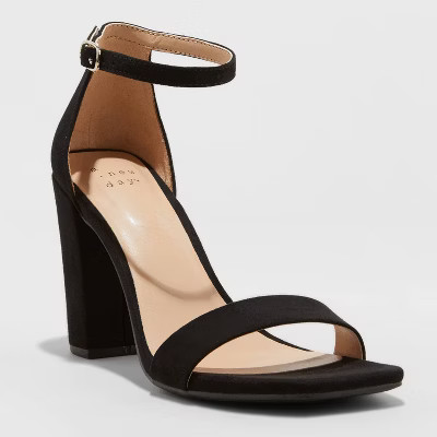 Women's Ema High Block Heeled Square Toe Pumps - A New Day™ | Target