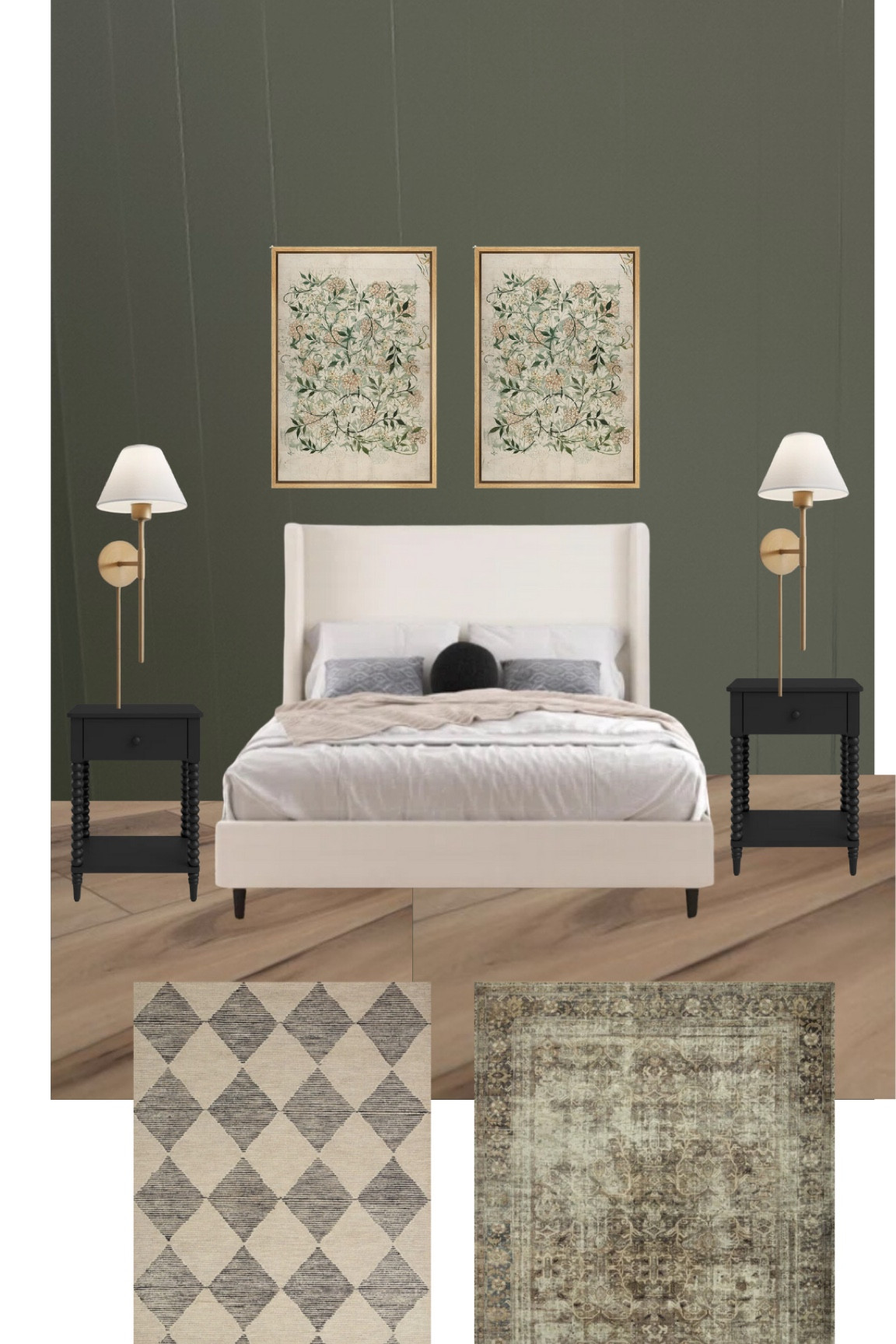 Primary bedroom inspiration 

Modern cottage look. The paint color is Sherwin Williams Retreat and the floor is Palma by Flooret

#LTKhome