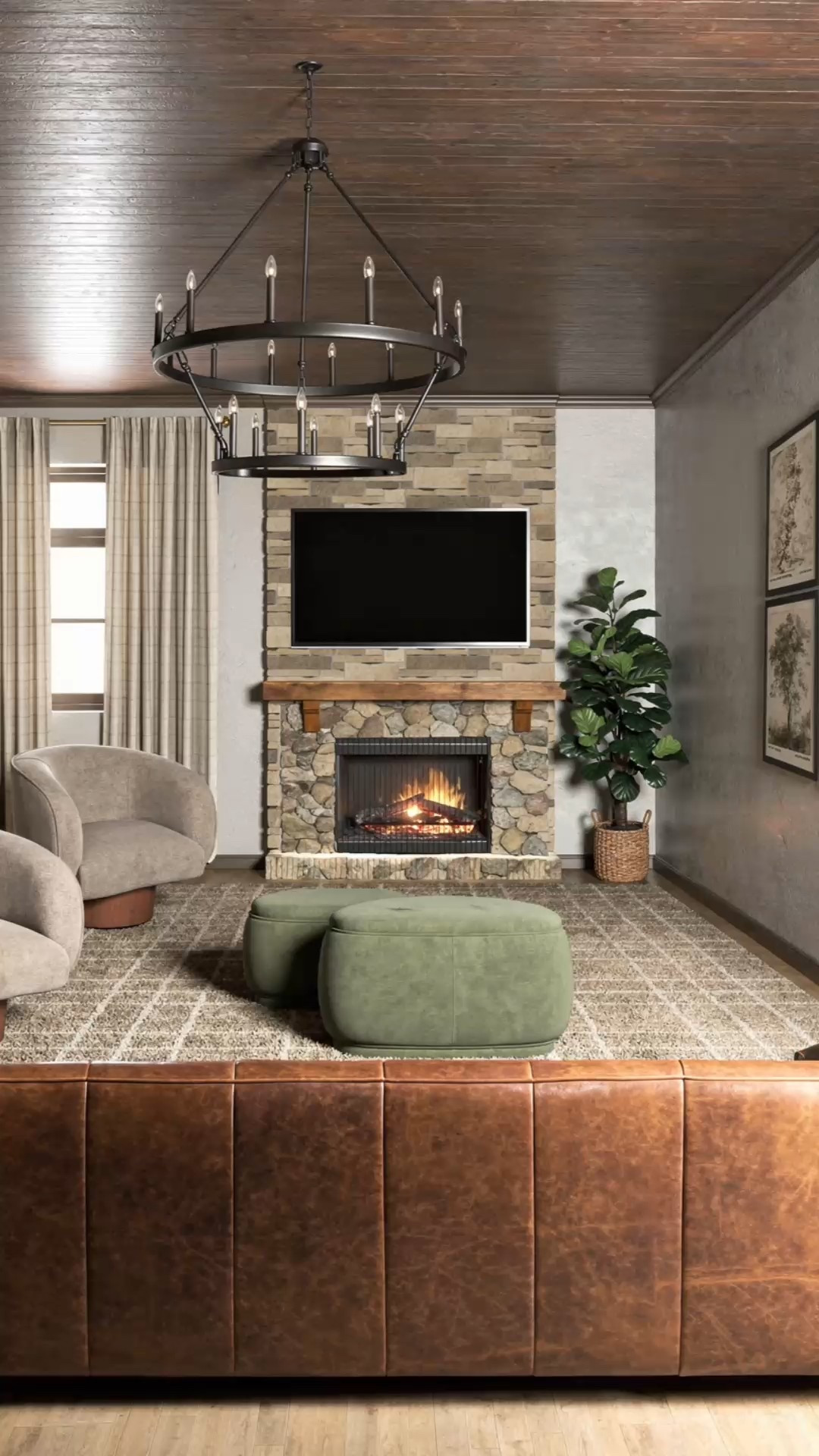 Cozy living room render!! Love this moody vibe 

#LTKSaleAlert #LTKdayinmylife #LTKHome