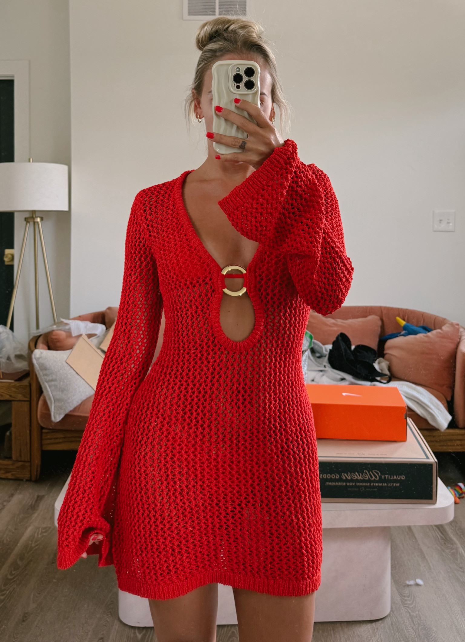 monday swimwear red dress Cozumel Dress