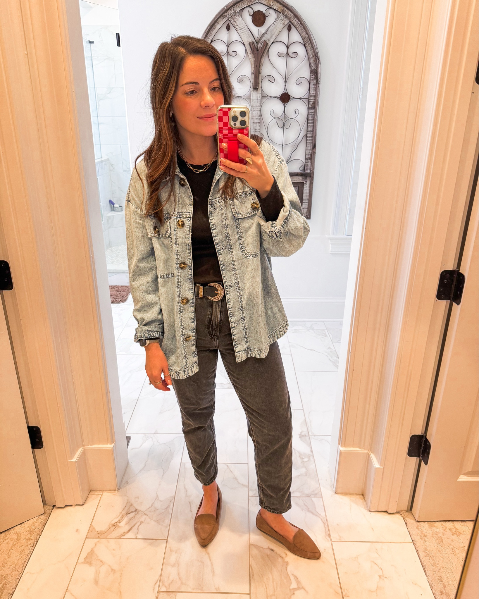 Build with basics! NYE OUTFIT. 
AE top and jeans TTS -short jeans
Amazon belt
Old Navy shoes and black top

#LTKgrwm #LTKHoliday #LTKFindsUnder50