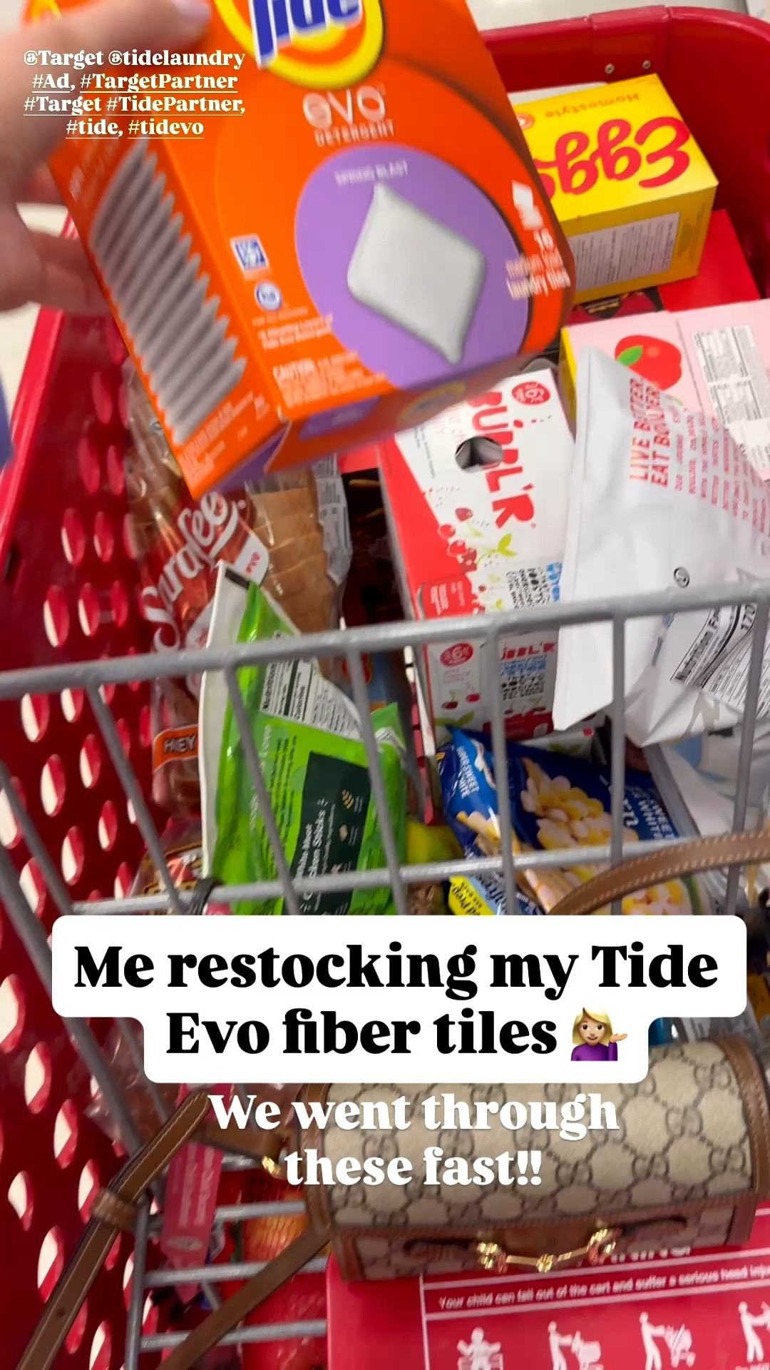 #ad Tide Evo is a brand new form of laundry detergent. It is made of 6 powerful layers woven into this magic tile that instantly dissolves in water. It’s an all-in-one scrubber, pre-treater, brightener, and freshener. It is truly so cool and works so well - with two busy kids I need something that puts in the work and is EASY. Grab some for yourself at Target! @shop.ltk #liketkit 
 @Target @tidelaundry  #TargetPartner #Target #TidePartner, #tide, #tidevo