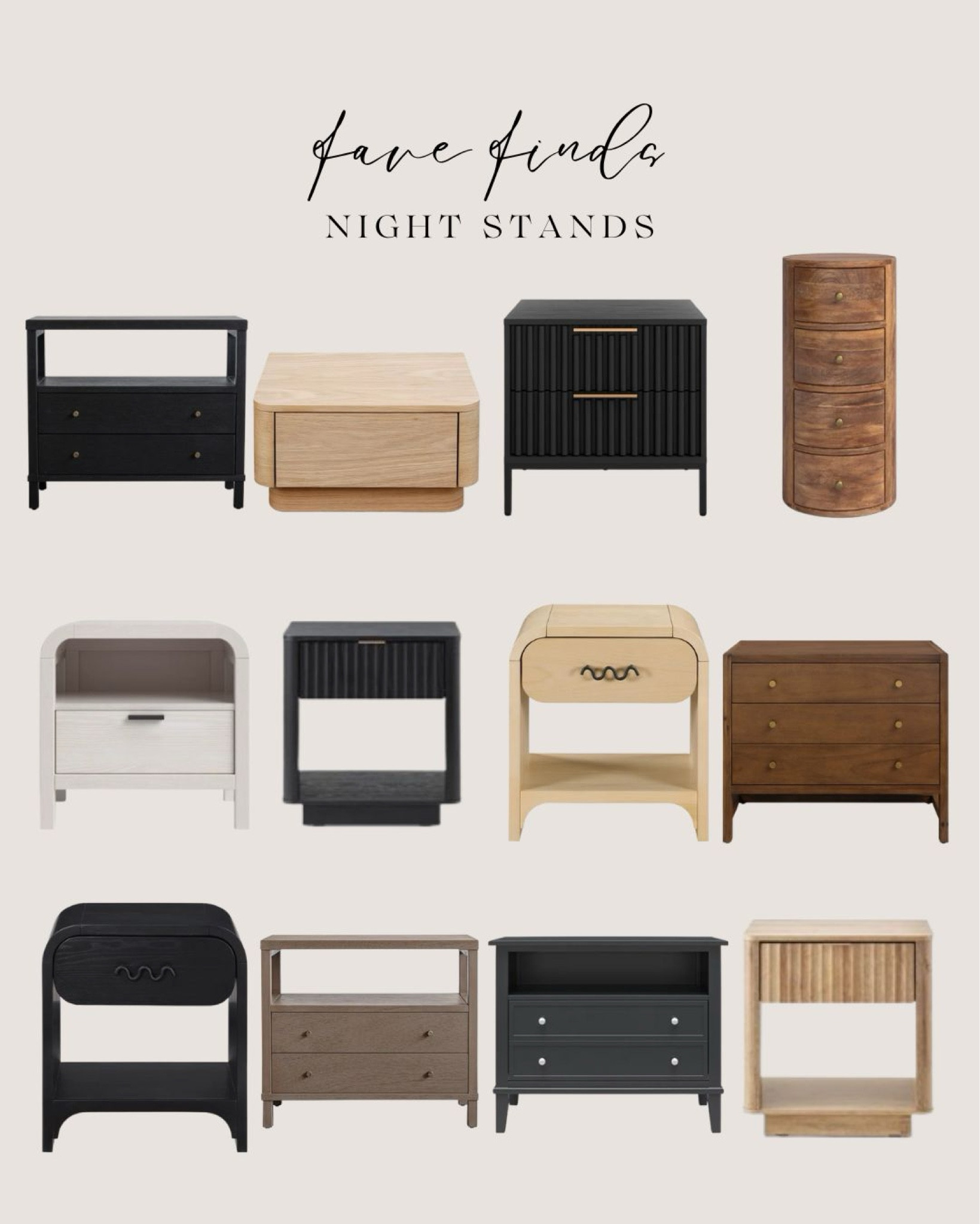 Modern nightstand black. Wooden nightstand with drawer 

#LTKSaleAlert #LTKHome