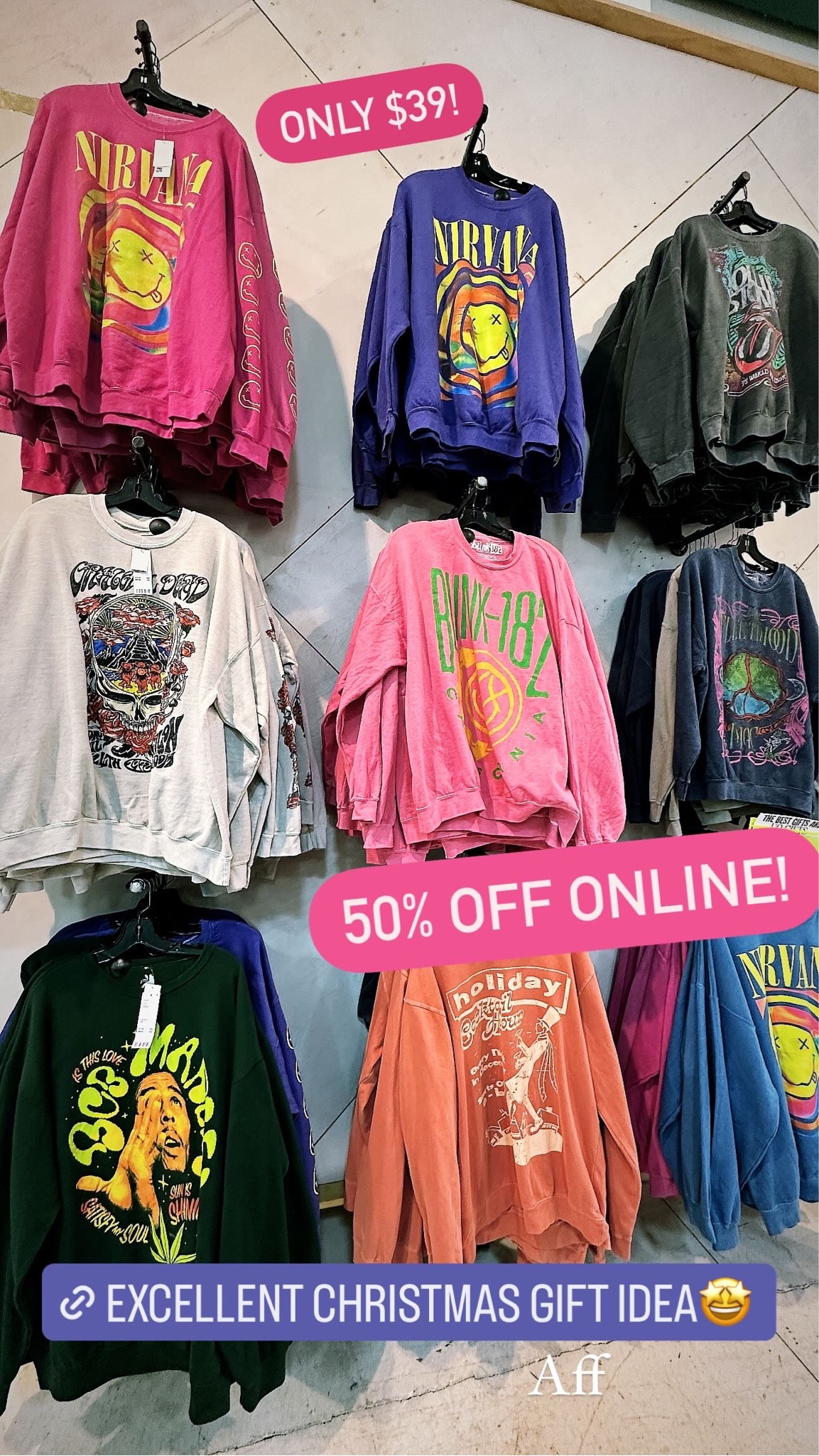 Easy last minute gift idea! These oversized band sweatshirts from urban outfitters are the perfect gift for teens, friends or yourself🫣 on sale for 50% off right now too!
.................
Nirvana sweatshirt urban outfitters sale Grateful Dead sweatshirt Bob Marley sweatshirt Sublime sweatshirt oversized sweatshirt sweatshirt with leggings blink 182 sweatshirt gifts for teens gifts for friends gifts for her gifts under $50 band shirt graphic tee graphic sweatshirt uo sale urban outfitters bestsellers winter look winter trends

#LTKGiftGuide #LTKsalealert #LTKplussize