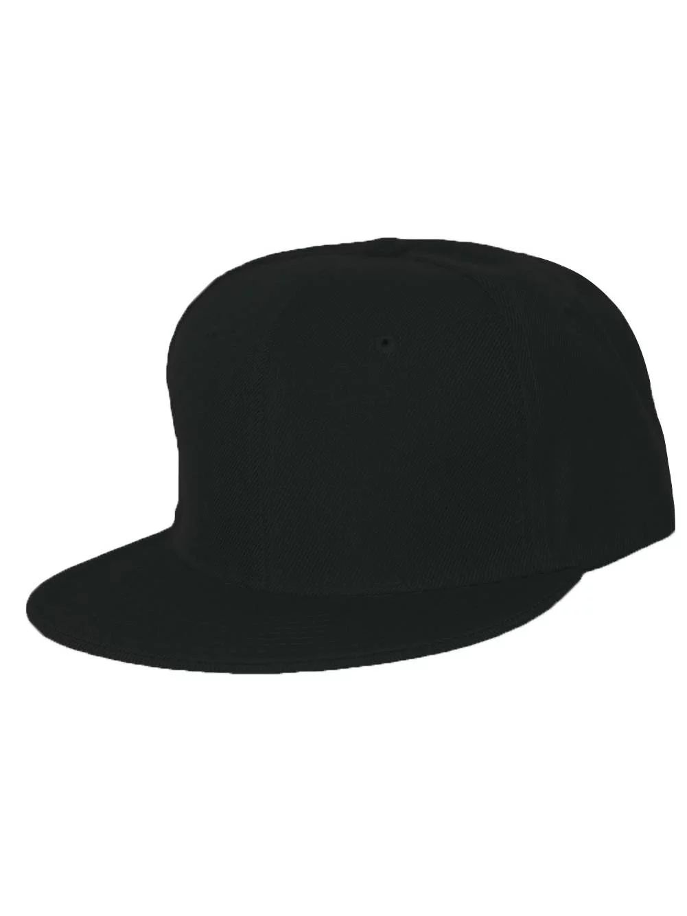 Plain Fitted Flat Bill Hat - Black, 7 5/8 - Walmart.com | Walmart (US)
