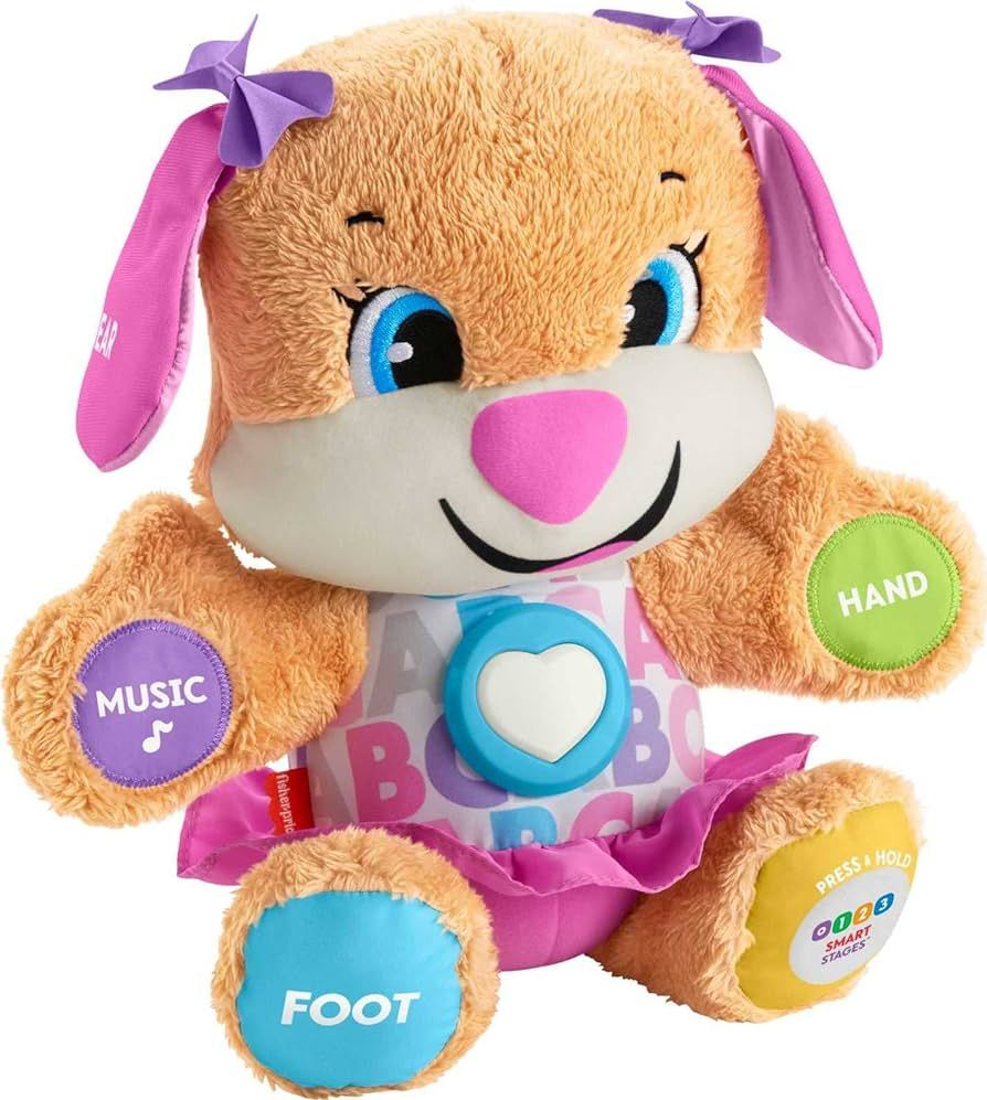 Fisher-Price Laugh & Learn Baby & Toddler Toy Smart Stages Sis Interactive Plush Dog With Music L... | Amazon (US)