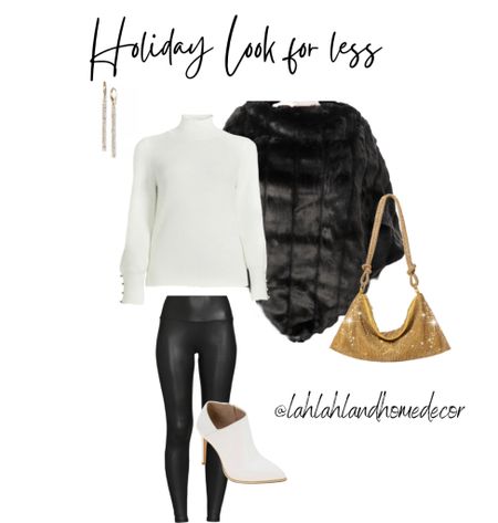 Holiday looks for less! Woman’s sweater | poncho | purse | black booties | shoes | gold

#LTKHoliday #LTKGiftGuide #LTKstyletip
