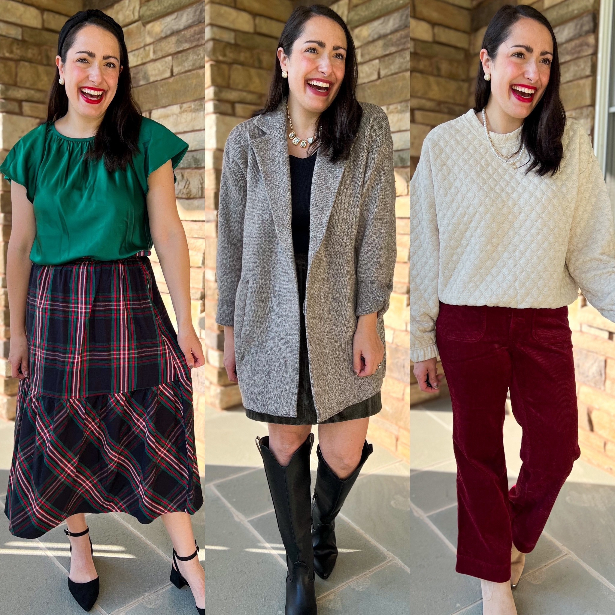 Walmart Wednesday
Walmart holiday outfit ideas
Free assembly Walmart
Plaid midi skirt
Sweater blazer
Corduroy skirt
Corduroy pants
Workwear 
Outfit ideas

#LTKstyletip #LTKfindsunder50 #LTKHoliday