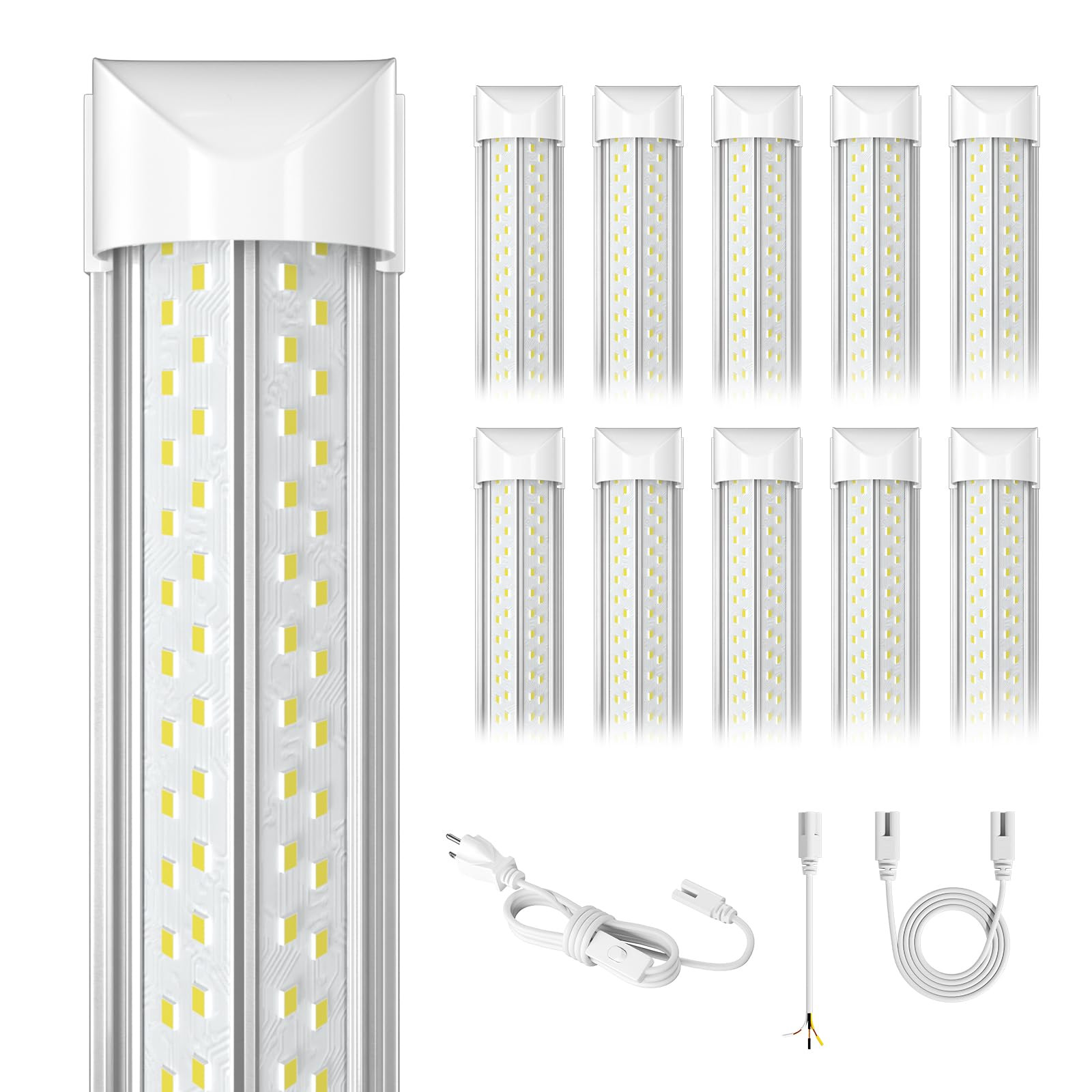 8ft Led Shop Light, Super Bright 100w 5000k 15000lm 8' Led Shop Lights 8ft, Linkable 96" 8 Foot S... | Amazon (US)