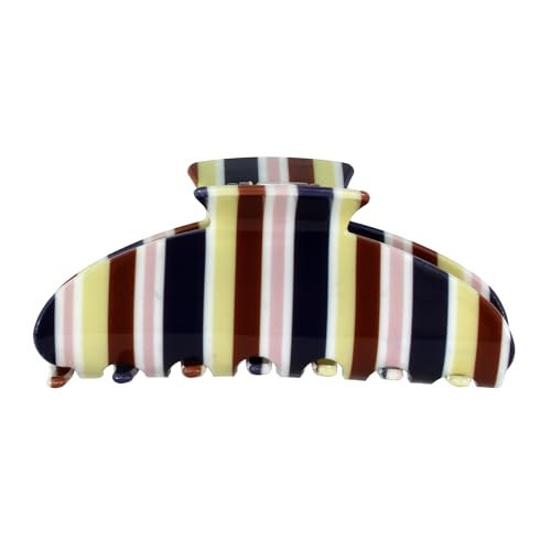 Almere Hair Claw Clip, Striped and Camo Pattern, Women's Hair Accessories for Thick or Thin Hair, 4 inch No-Slip (Yellow Multi Stripe) | Amazon (US)