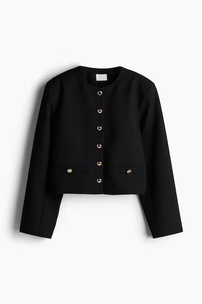 H & M - Short jacket - Black | H&M (UK, MY, IN, SG, PH, TW, HK)
