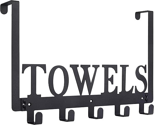 Over The Door Hooks, Towel Holder for Bathroom, Door Mount Towel Rack Towel Hooks for Bedroom Kit... | Amazon (US)