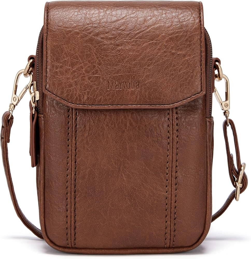 Marvolia Small Crossbody Bags for Women PU Leather Cell Phone Purse Crossbody Handbags Shoulder P... | Amazon (US)