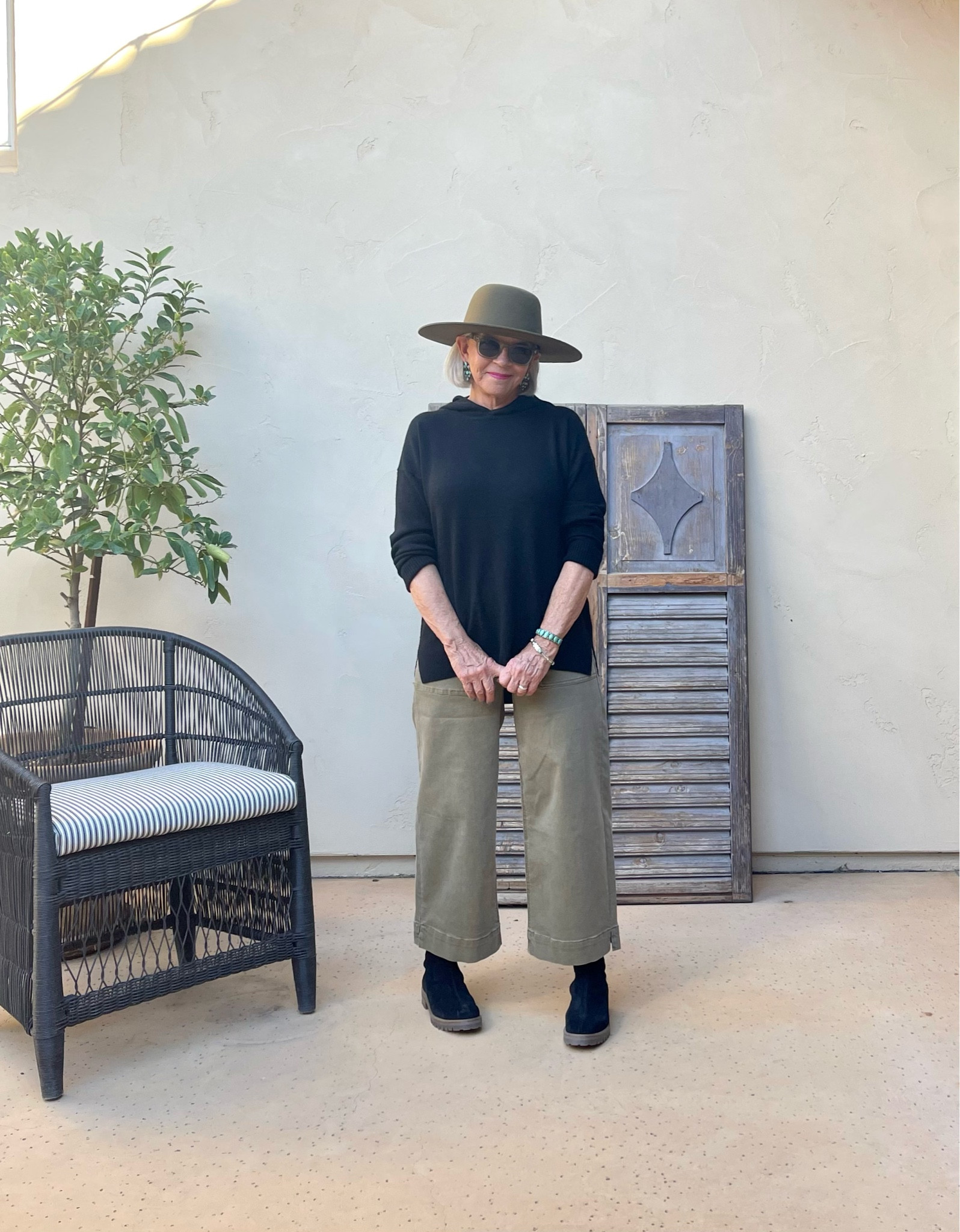 Quinn casmere hoodie, anthro pants, gigi pip hat

#cashmeresweater #winterhat

#LTKstyletip #LTKSeasonal #LTKover40