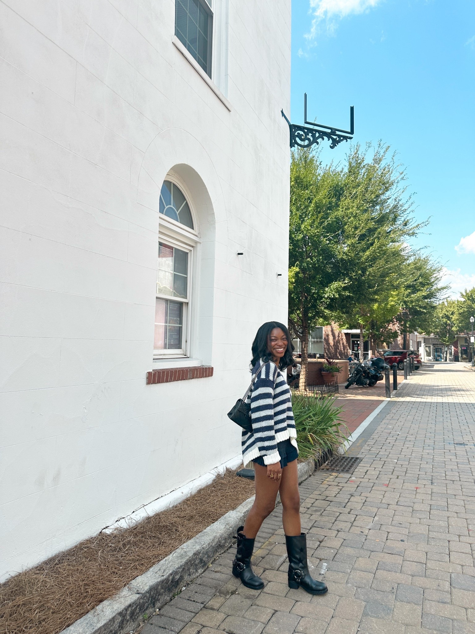Striped sweater, leather boots, boots and skirt, dingo boots 

#LTKSeasonal #LTKShoeCrush #LTKStyleTip