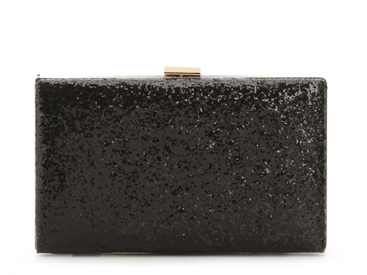 Women's Lulu Townsend Chunky Sparkle Clutch - Black | DSW