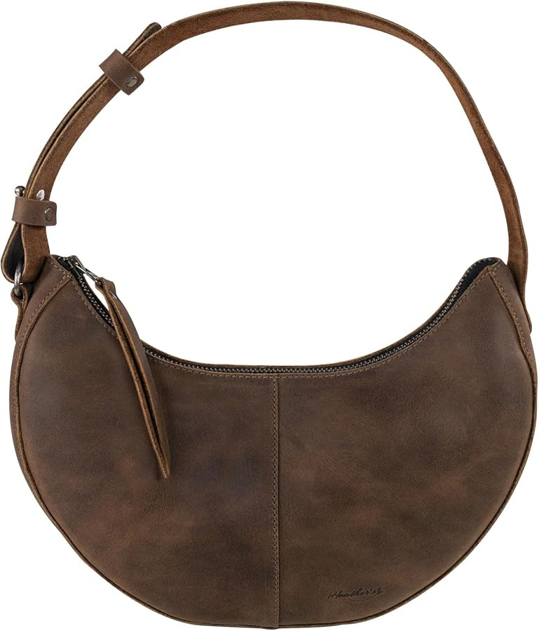 Heather's, Rounded Purse for Women, Waning Crescent Moon Shape Bag, Handbag, Shoulder Bag, Full G... | Amazon (US)