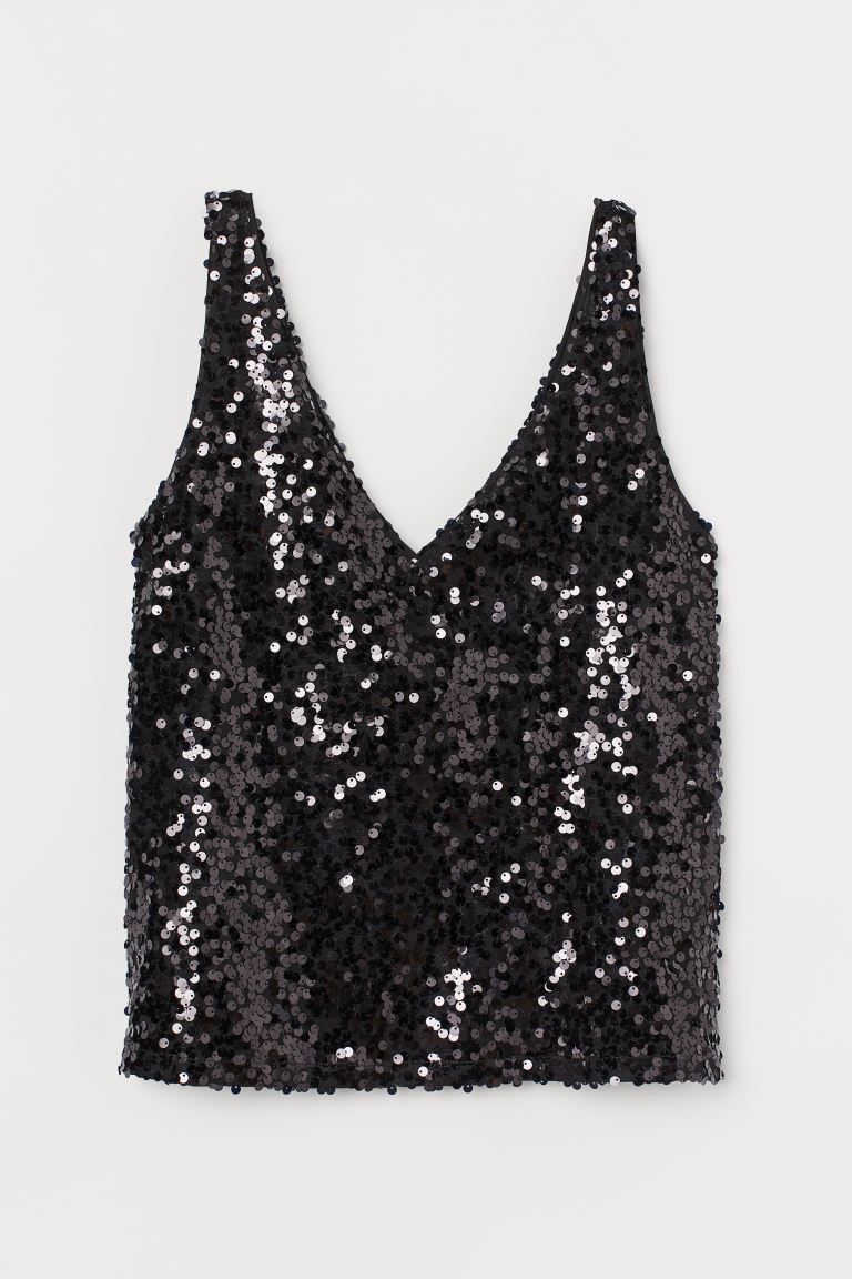 Sequined Sleeveless Top | H&M (US + CA)