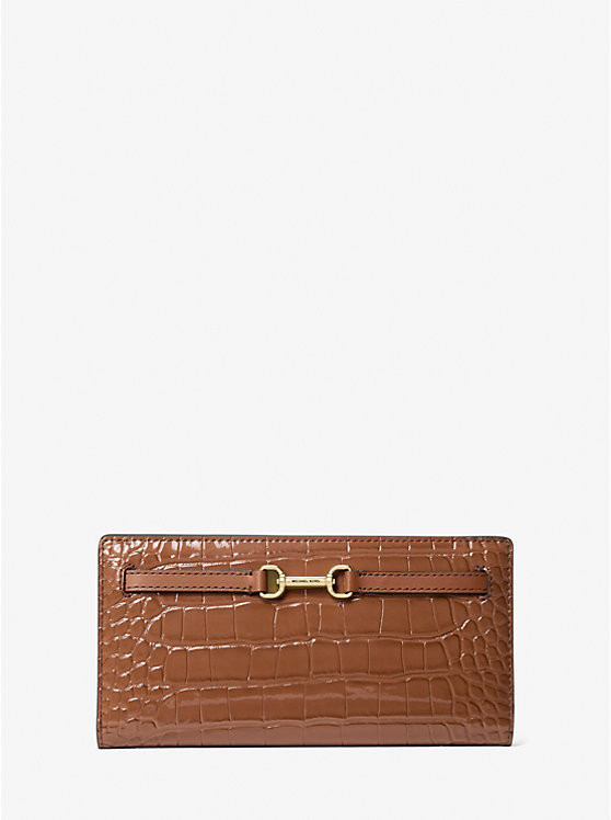 Carson Large Crocodile Embossed Wallet | Michael Kors US