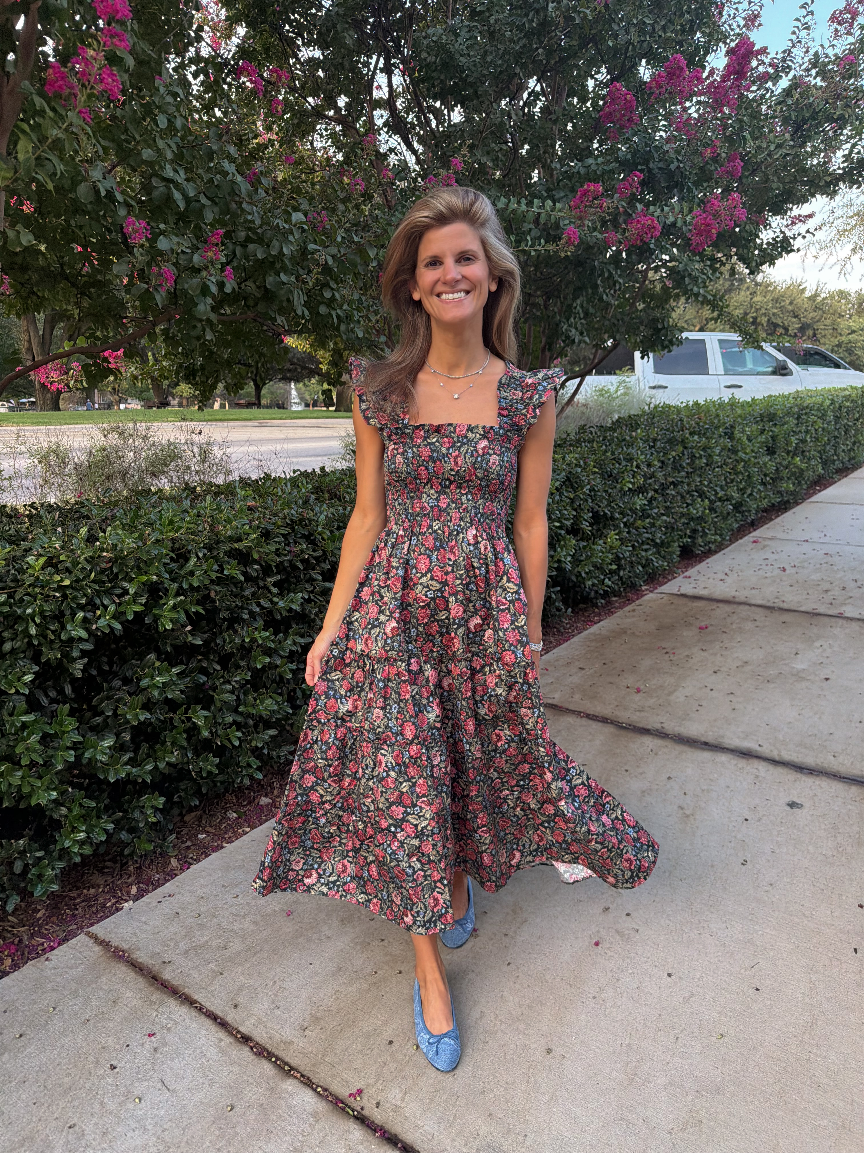 Hillhouse Nap Dress for school drop off (wearing XS)! 

 