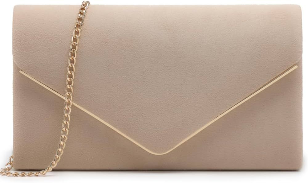 Dasein Women Faux Suede Evening Clutch Bags Formal Party Clutches Wedding Purses Cocktail Prom Cl... | Amazon (US)